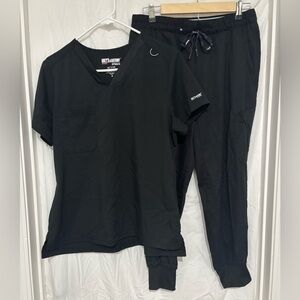 Grey's Anatomy Black Active Scrub Set